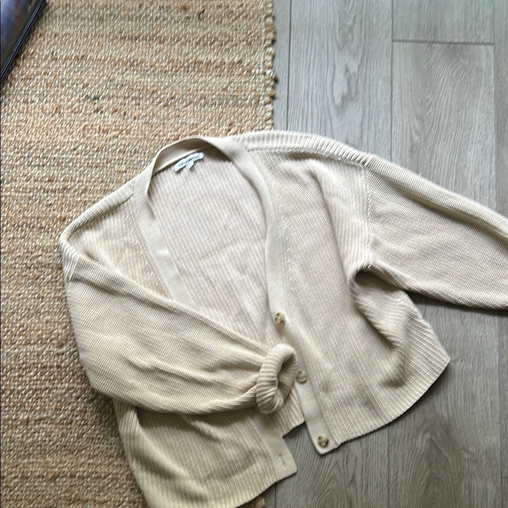 Reformation Cream Cozy Knit Cardigan